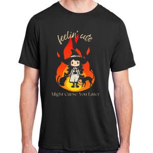 Feeling Cute Might Curse You Later Cute Witch Adult ChromaSoft Performance T-Shirt