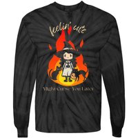 Feeling Cute Might Curse You Later Cute Witch Tie-Dye Long Sleeve Shirt