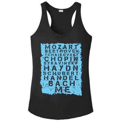 Famous Classical Music Composer Gift Musician Mozart Ladies PosiCharge Competitor Racerback Tank