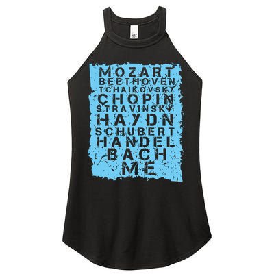 Famous Classical Music Composer Gift Musician Mozart Women's Perfect Tri Rocker Tank