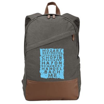 Famous Classical Music Composer Gift Musician Mozart Cotton Canvas Backpack