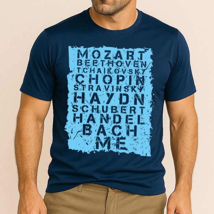 Famous Classical Music Composer Gift Musician Mozart Cooling Performance Crew T-Shirt