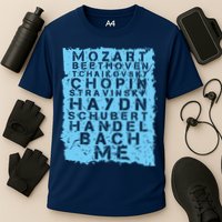Famous Classical Music Composer Gift Musician Mozart Cooling Performance Crew T-Shirt