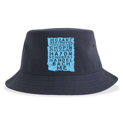 Famous Classical Music Composer Gift Musician Mozart Sustainable Bucket Hat