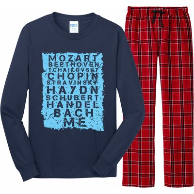 Famous Classical Music Composer Gift Musician Mozart Long Sleeve Pajama Set