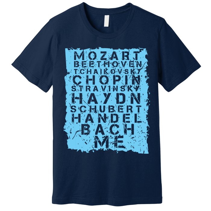 Famous Classical Music Composer Gift Musician Mozart Premium T-Shirt