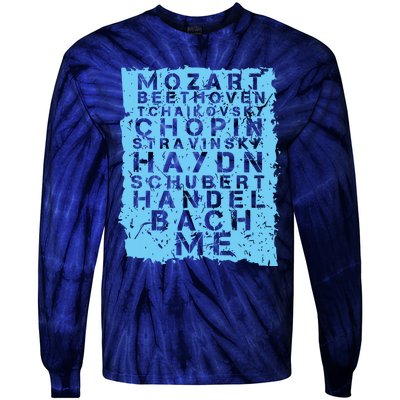 Famous Classical Music Composer Gift Musician Mozart Tie-Dye Long Sleeve Shirt