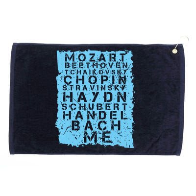 Famous Classical Music Composer Gift Musician Mozart Grommeted Golf Towel