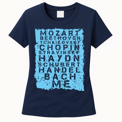 Famous Classical Music Composer Gift Musician Mozart Womens T-Shirt