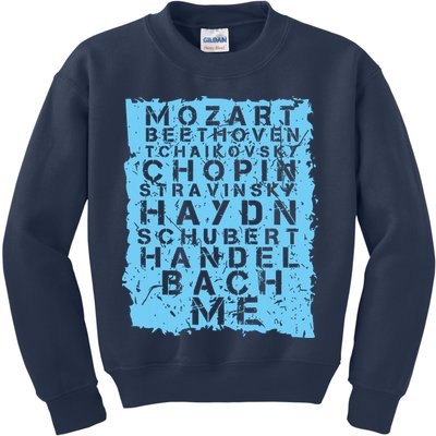 Famous Classical Music Composer Gift Musician Mozart Kids Sweatshirt