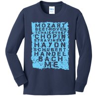 Famous Classical Music Composer Gift Musician Mozart Kids Long Sleeve Shirt