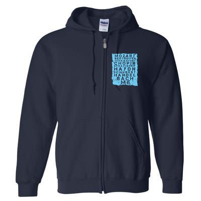 Famous Classical Music Composer Gift Musician Mozart Full Zip Hoodie