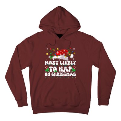 Family Christmas Most Likely To Nap On Christmas Hoodie