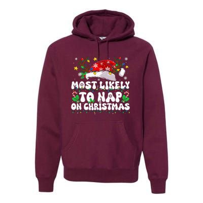 Family Christmas Most Likely To Nap On Christmas Premium Hoodie