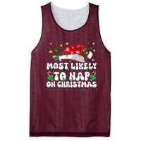 Family Christmas Most Likely To Nap On Christmas Mesh Reversible Basketball Jersey Tank