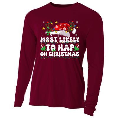 Family Christmas Most Likely To Nap On Christmas Cooling Performance Long Sleeve Crew