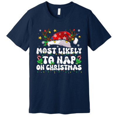 Family Christmas Most Likely To Nap On Christmas Premium T-Shirt