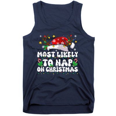 Family Christmas Most Likely To Nap On Christmas Tank Top