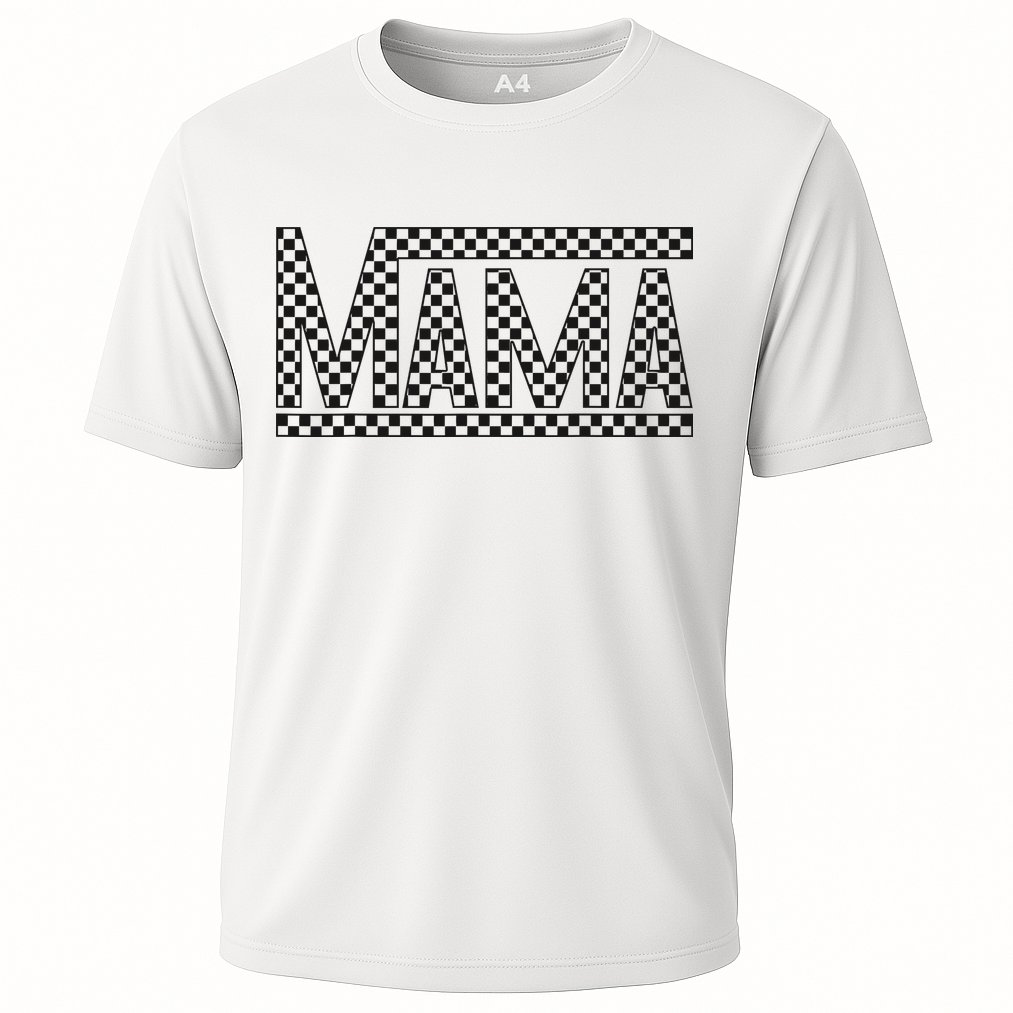 Funny Checkered Mama Black White Gift Wo Cooling Performance Crew T-Shirt