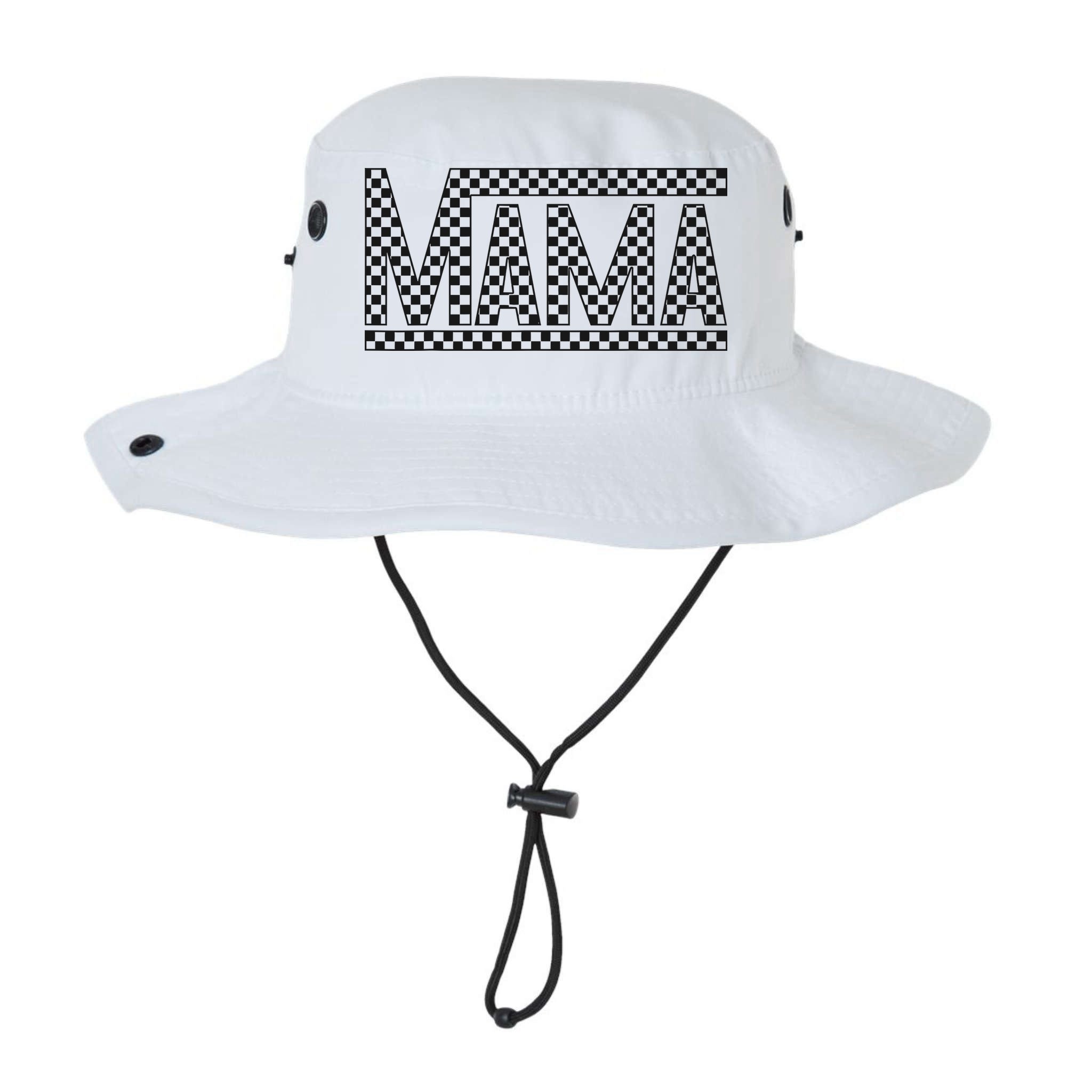 Funny Checkered Mama Black White Gift Wo Bucket Hat