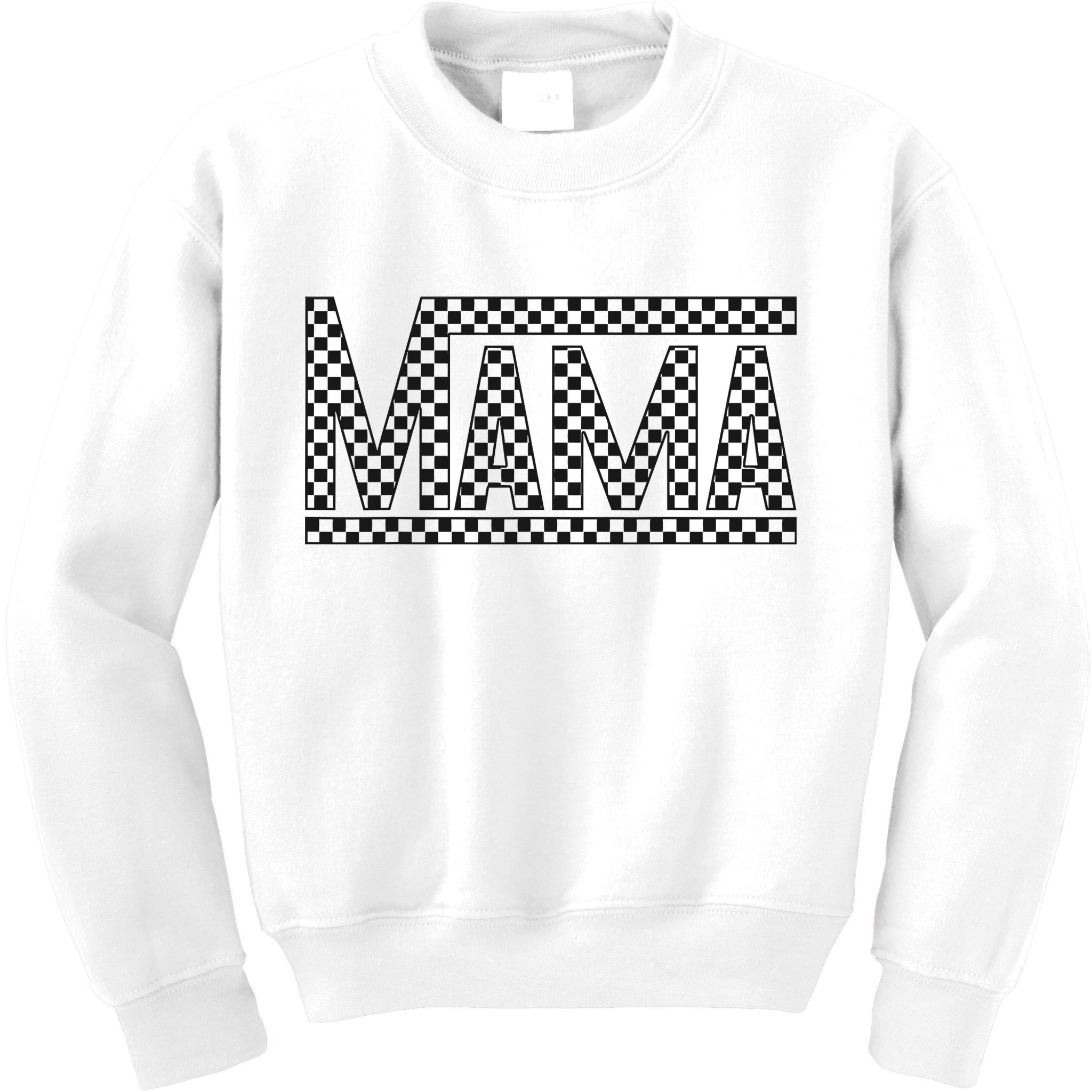 Funny Checkered Mama Black White Gift Wo Kids Sweatshirt
