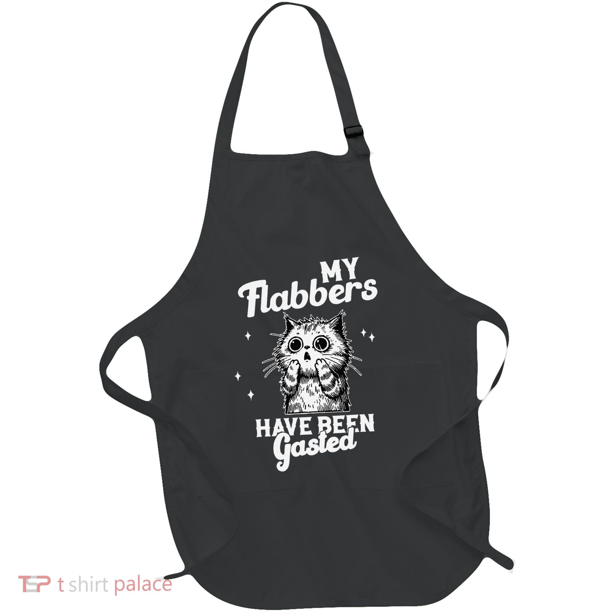 Funny Cat Meme My Flabbers Have Been Gasted Full-Length Apron With Pockets