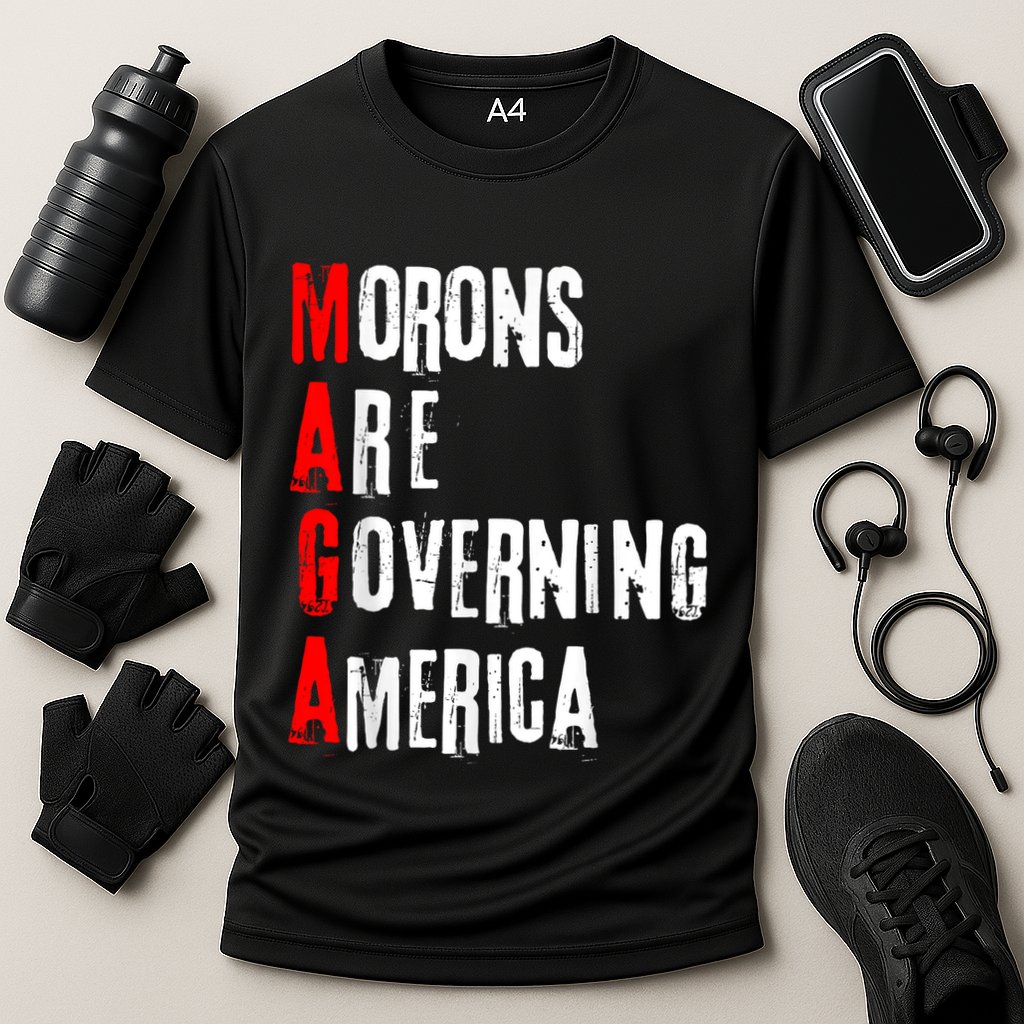 Funny Cool Morons Are Governing America Cooling Performance Crew T-Shirt