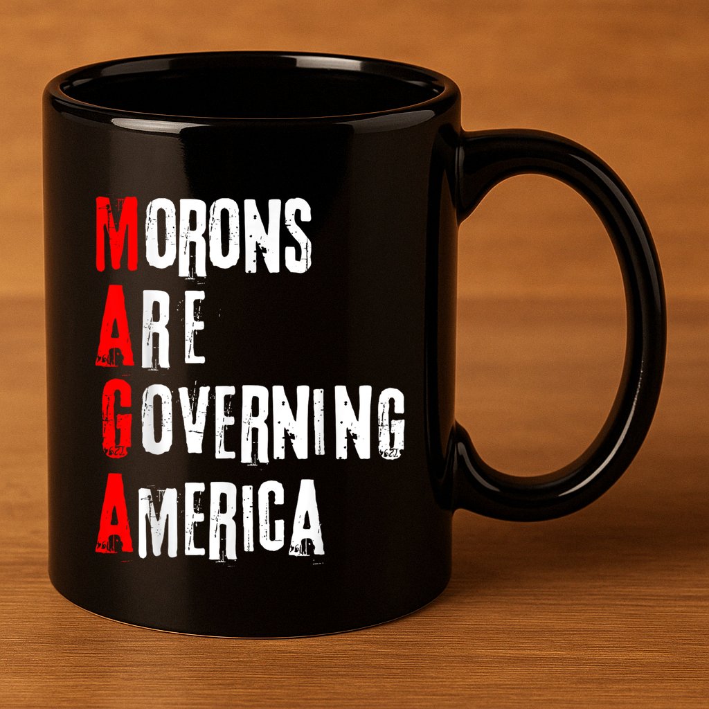 Funny Cool Morons Are Governing America 11oz C Handle Ceramic Mug