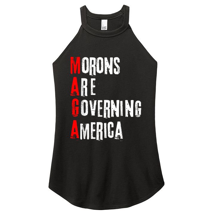 Funny Cool Morons Are Governing America Women's Perfect Tri Rocker Tank