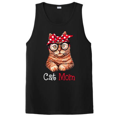 Funny Cat Mom Cat Lovers Mothers Day Mom Funny Mothers Gift PosiCharge Competitor Tank