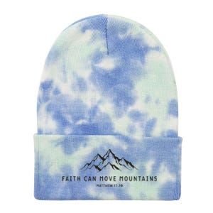 Faith Can Move Mountains Christian Religious Tie Dye 12in Knit Beanie