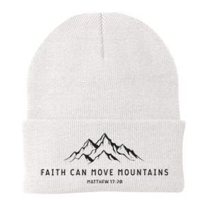 Faith Can Move Mountains Christian Religious Knit Cap Winter Beanie