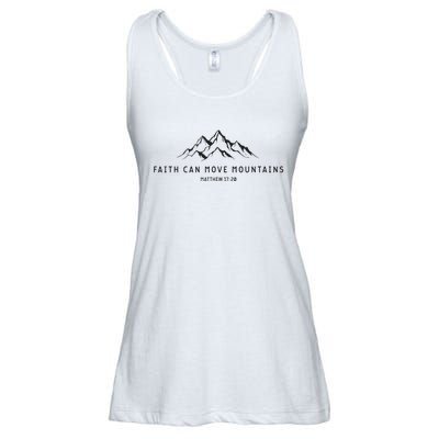 Faith Can Move Mountains Christian Religious Ladies Essential Flowy Tank