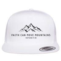 Faith Can Move Mountains Christian Religious Flat Bill Trucker Hat