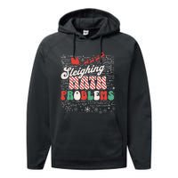 Funny Christmas Math Teacher Santa Performance Fleece Hoodie