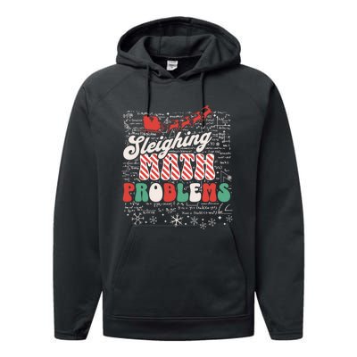 Funny Christmas Math Teacher Santa Performance Fleece Hoodie