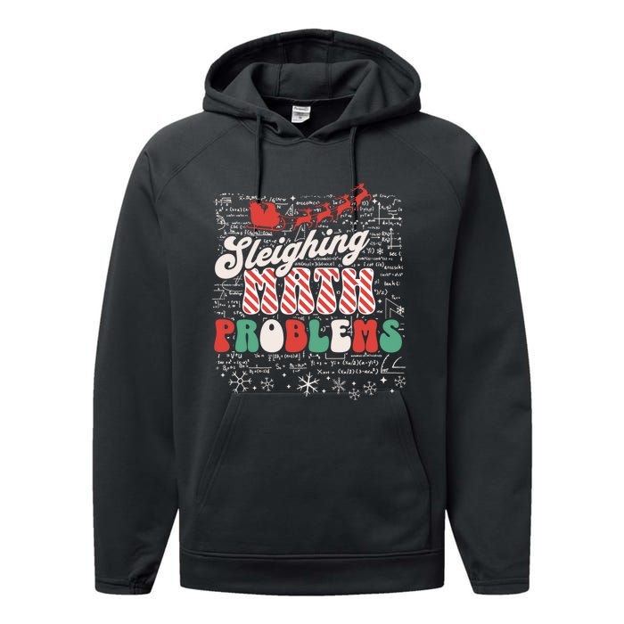 Funny Christmas Math Teacher Santa Performance Fleece Hoodie