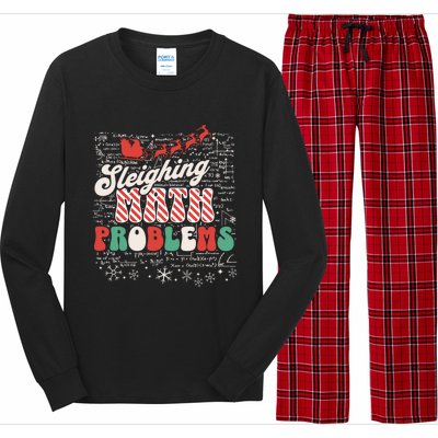 Funny Christmas Math Teacher Santa Long Sleeve Pajama Set