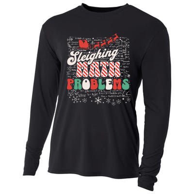 Funny Christmas Math Teacher Santa Cooling Performance Long Sleeve Crew