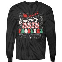 Funny Christmas Math Teacher Santa Tie-Dye Long Sleeve Shirt