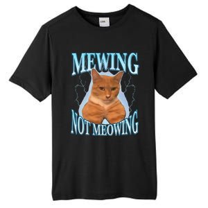 Funny Cat Meme Mewing LooksMax Meowing cat Trend Tall Fusion ChromaSoft Performance T-Shirt