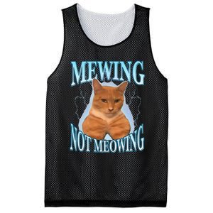 Funny Cat Meme Mewing LooksMax Meowing cat Trend Mesh Reversible Basketball Jersey Tank