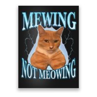 Funny Cat Meme Mewing LooksMax Meowing cat Trend Poster