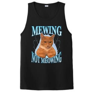 Funny Cat Meme Mewing LooksMax Meowing cat Trend PosiCharge Competitor Tank