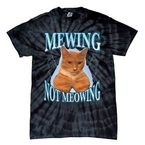 Funny Cat Meme Mewing LooksMax Meowing cat Trend Tie-Dye T-Shirt