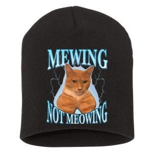 Funny Cat Meme Mewing LooksMax Meowing cat Trend Short Acrylic Beanie