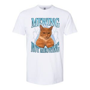 Funny Cat Meme Mewing LooksMax Meowing cat Trend Softstyle CVC T-Shirt