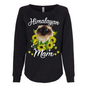 Funny Cat Mom Mothers Day Gifts Sunflower Himalayan Mom Womens California Wash Sweatshirt