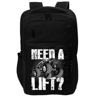 Funny Cool Monster Truck Need A Lift Impact Tech Backpack