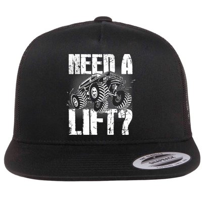 Funny Cool Monster Truck Need A Lift Flatbill Hat